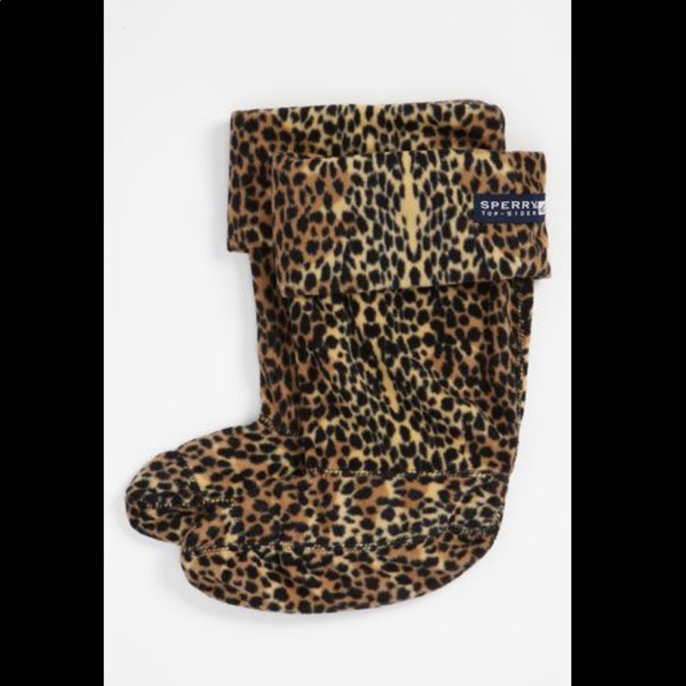 Sperry Top-Sider Rain Boot Socks. Cheetah print